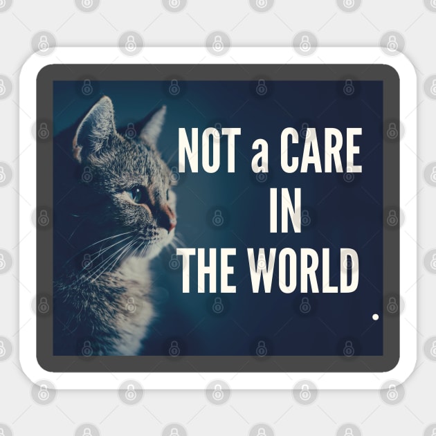 Not A Care In The World Sticker by Creative Town